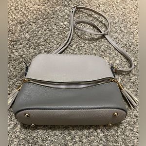 Two toned leather purse